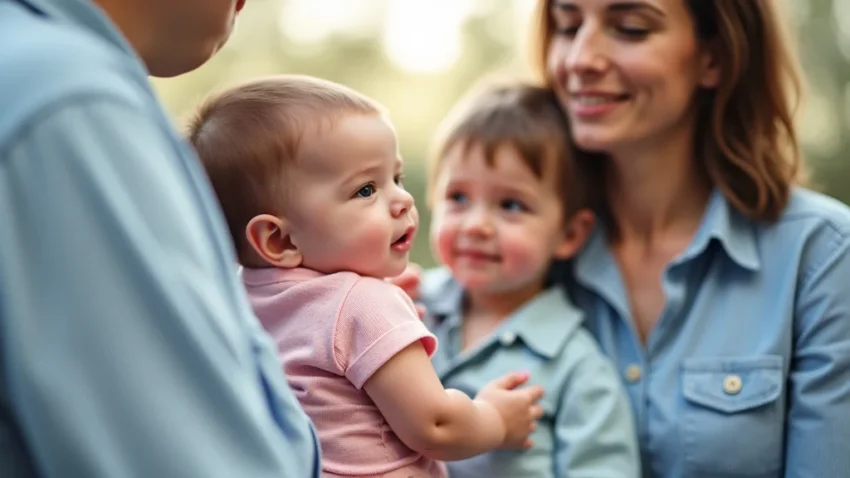 The image shows a happy mother holding her newborn, illustrating the Newborns and Mothers Health Protection Act explained.