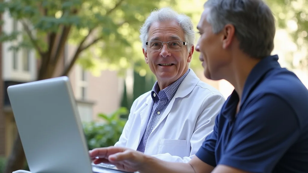 The image shows a diverse group of people receiving healthcare services, illustrating the work of the Mother Cabrini Health Foundation.